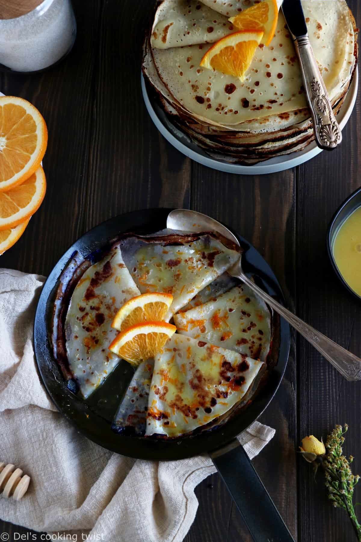 Chocolate Crepes with Orange-Lemon Curd - Like Mother, Like Daughter