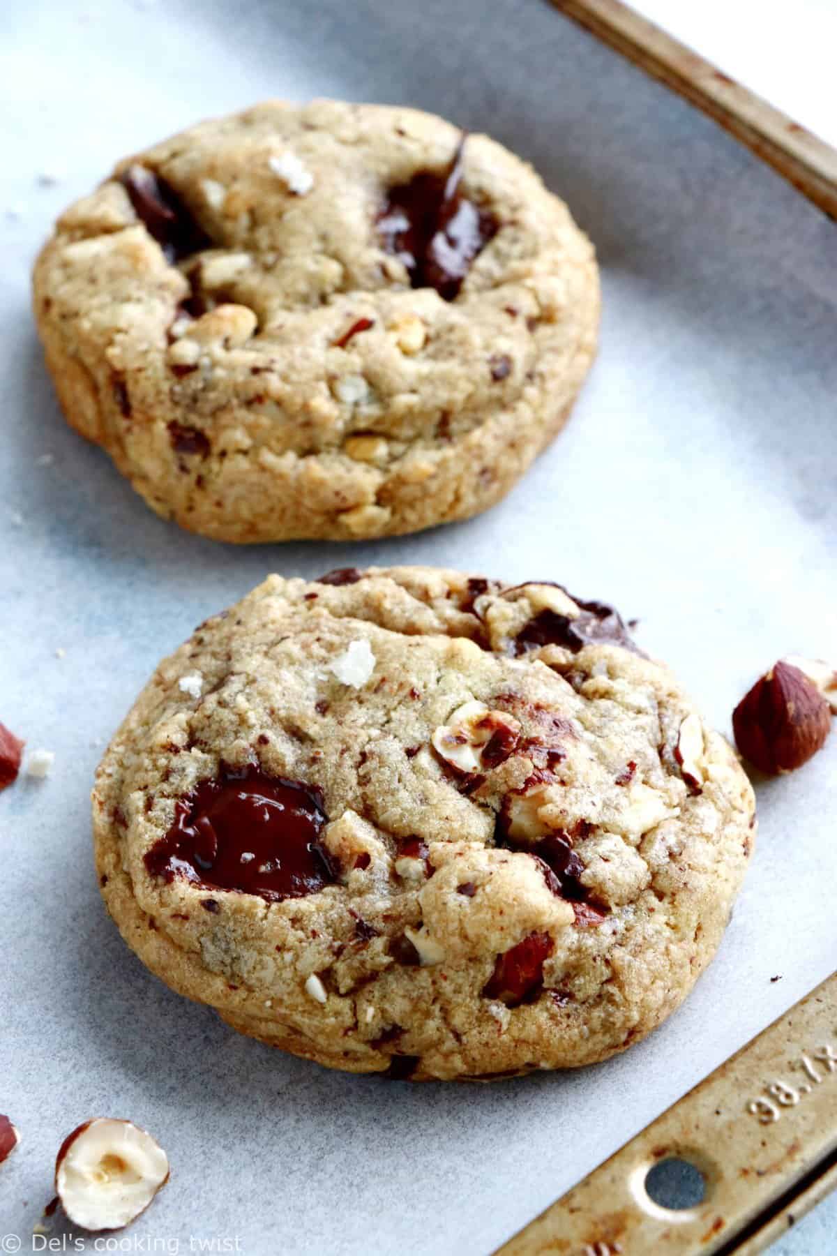 Cookies aux noisettes et pépites de chocolat