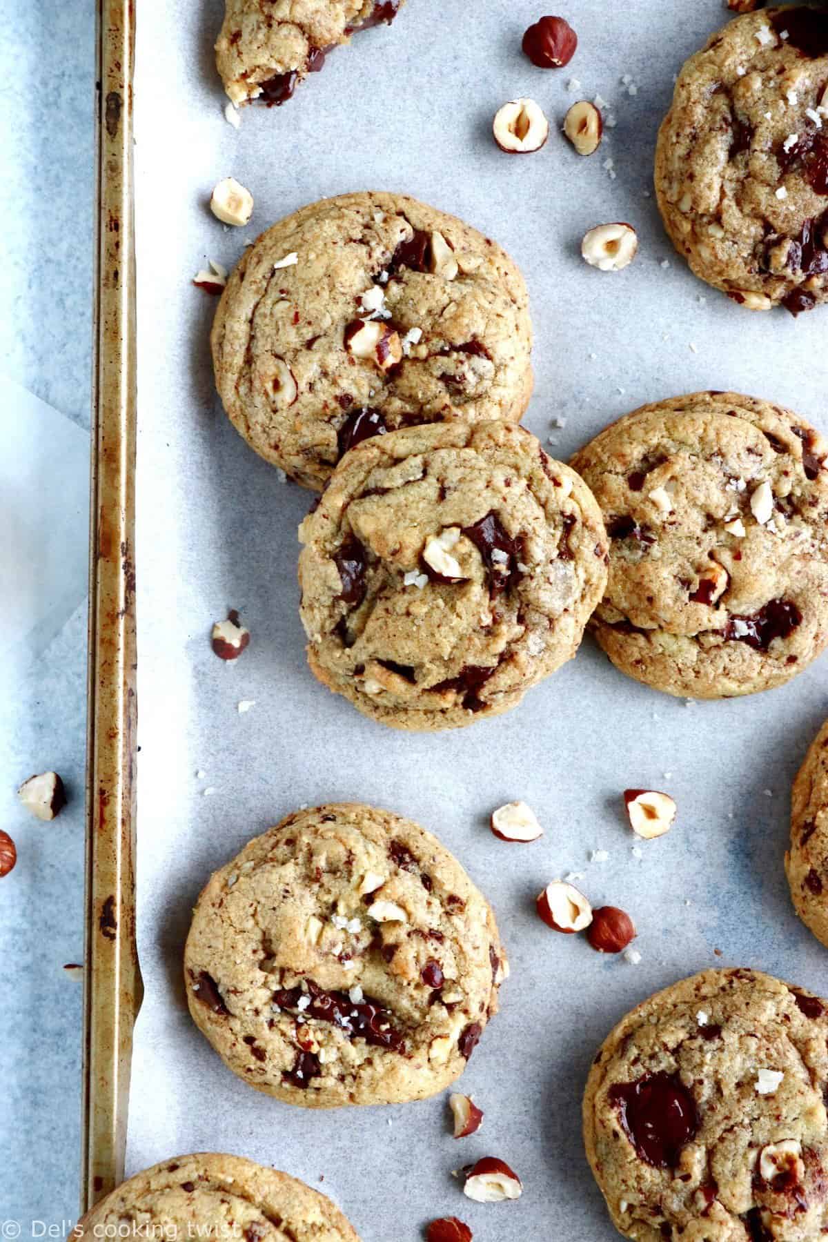 Cookies aux noisettes et pépites de chocolat