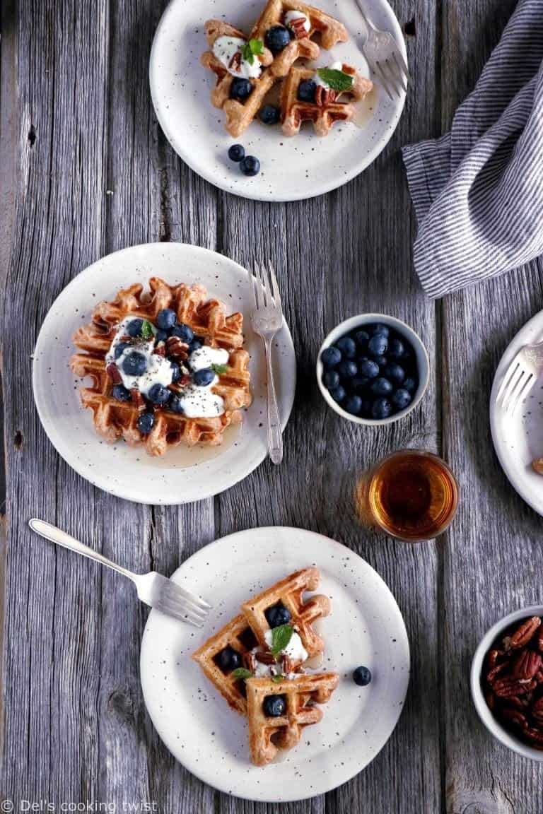 Fluffy Whole Wheat Waffles - Del's cooking twist