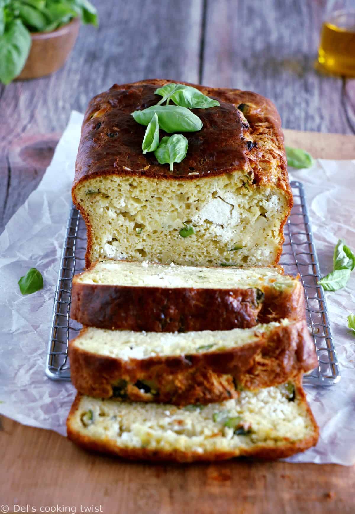 Savory Zucchini Goat Cheese Bread