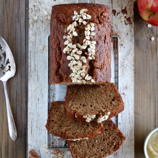 Healthy whole wheat apple bread is a low fat recipe prepared with whole wheat flour, shredded apples and is lightly sweetened with applesauce. This simple apple bread recipe is a winner.