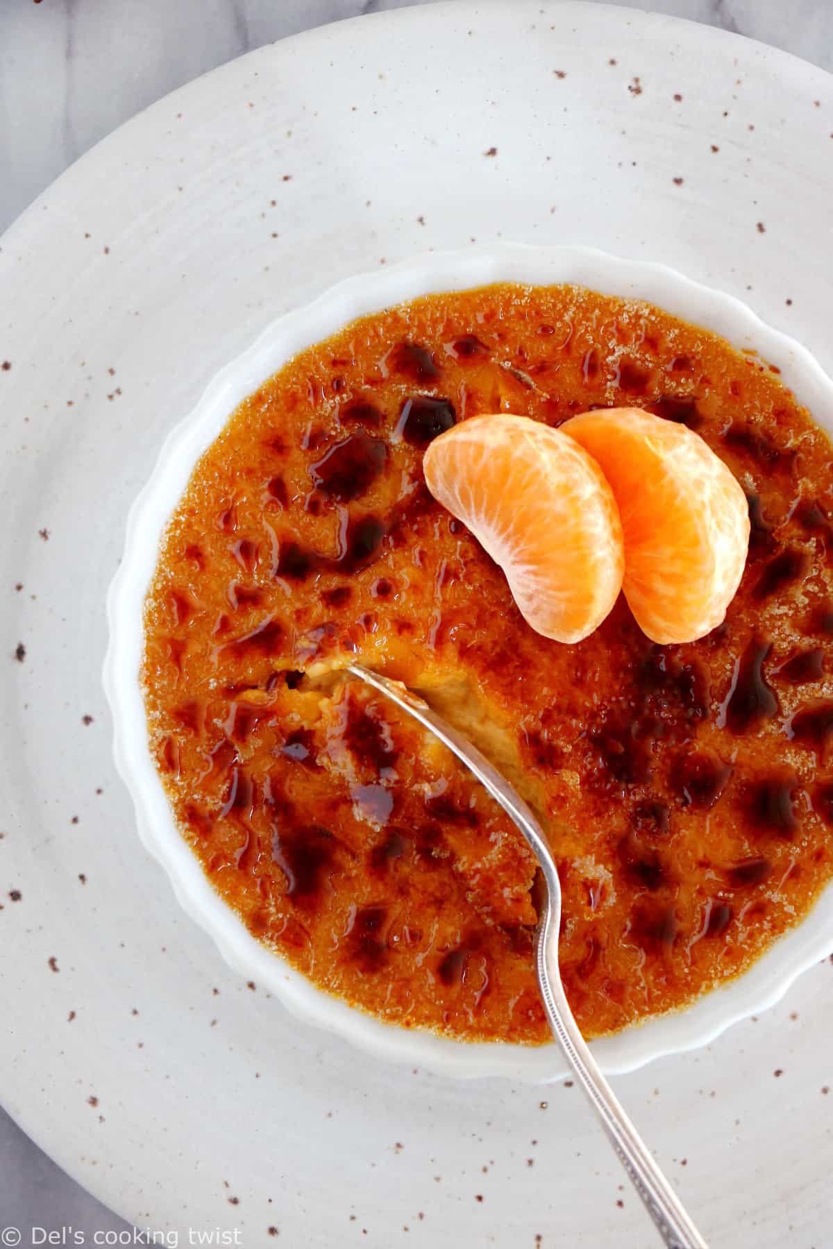 Try my easy pumpkin crème brûlée, so delicious you'll want to eat it year-round. It has a smooth and creamy pumpkin custard filling, warm spices and the characteristic caramelized sugar topping.