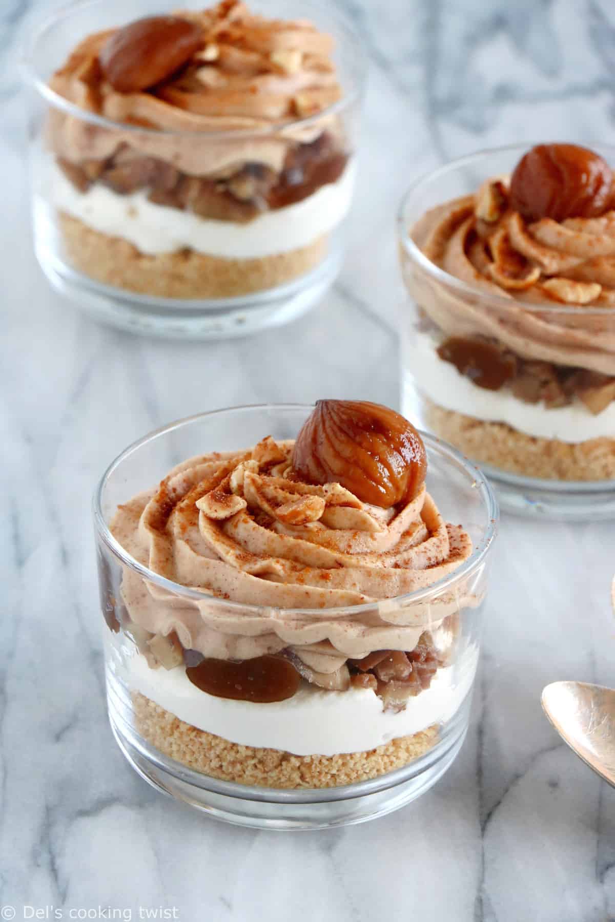 Easy No-Bake Chestnut Trifles make a delicious and festive French-inspired dessert. Ready within minutes, they come in individual portion for a wow effect every single time.