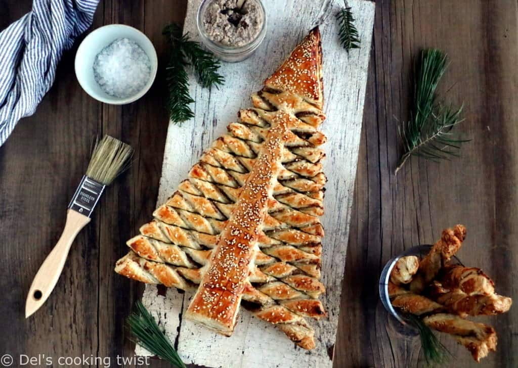 Puff Pastry Christmas Tree Appetizer - Del's cooking twist