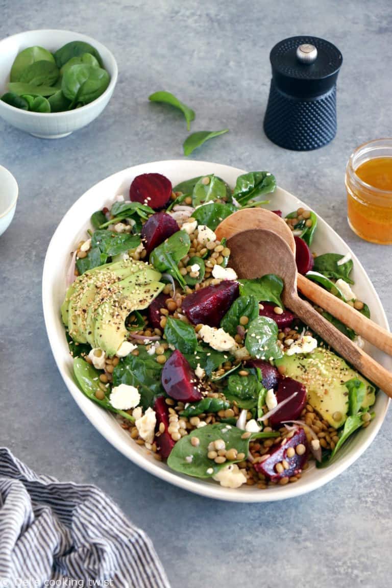 French Lentil Salad with Beets - Del's cooking twist