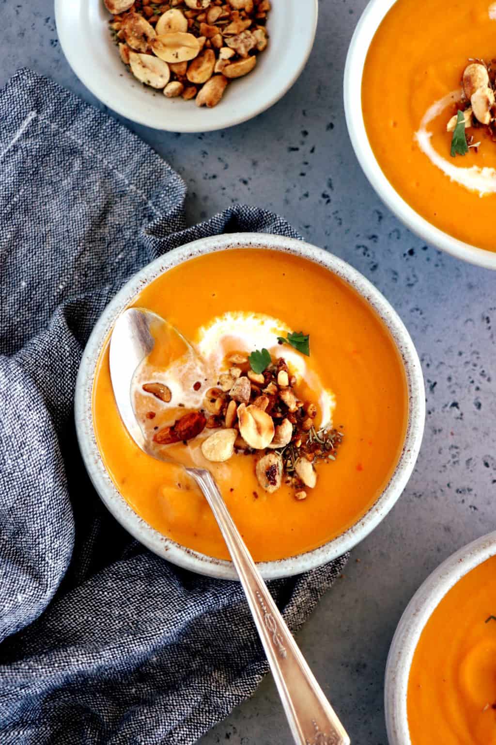 Spicy Thai Sweet Potato Soup - Del's cooking twist