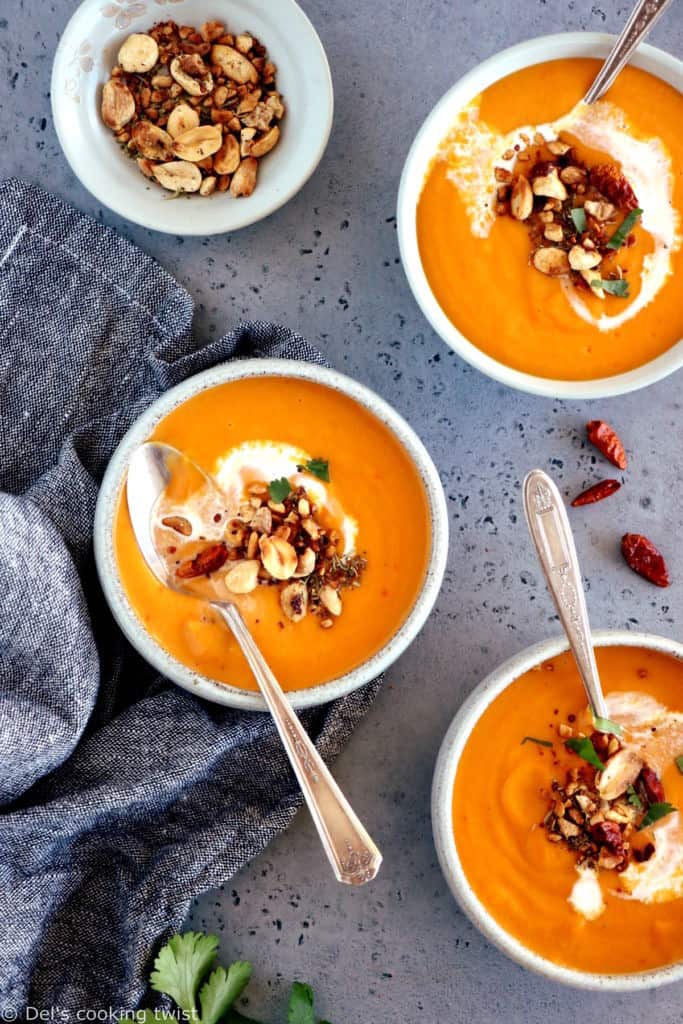 Spicy Thai Sweet Potato Soup - Del's cooking twist