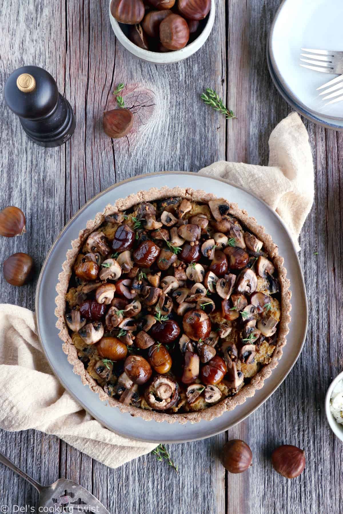 Leek, mushroom and camembert tart - Recipe idea - Grand Fermage