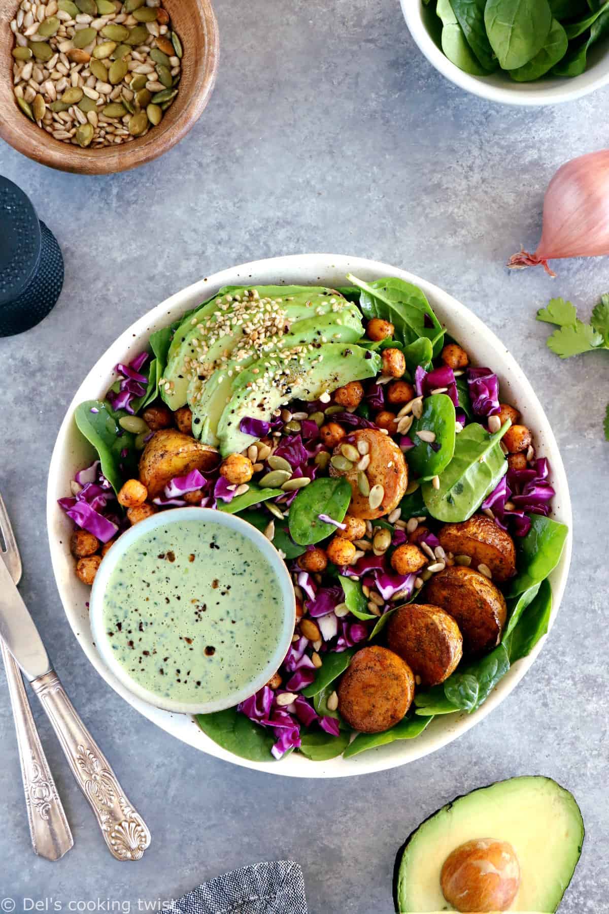 Easy Buddha Bowl + Creamy Tahini Sauce