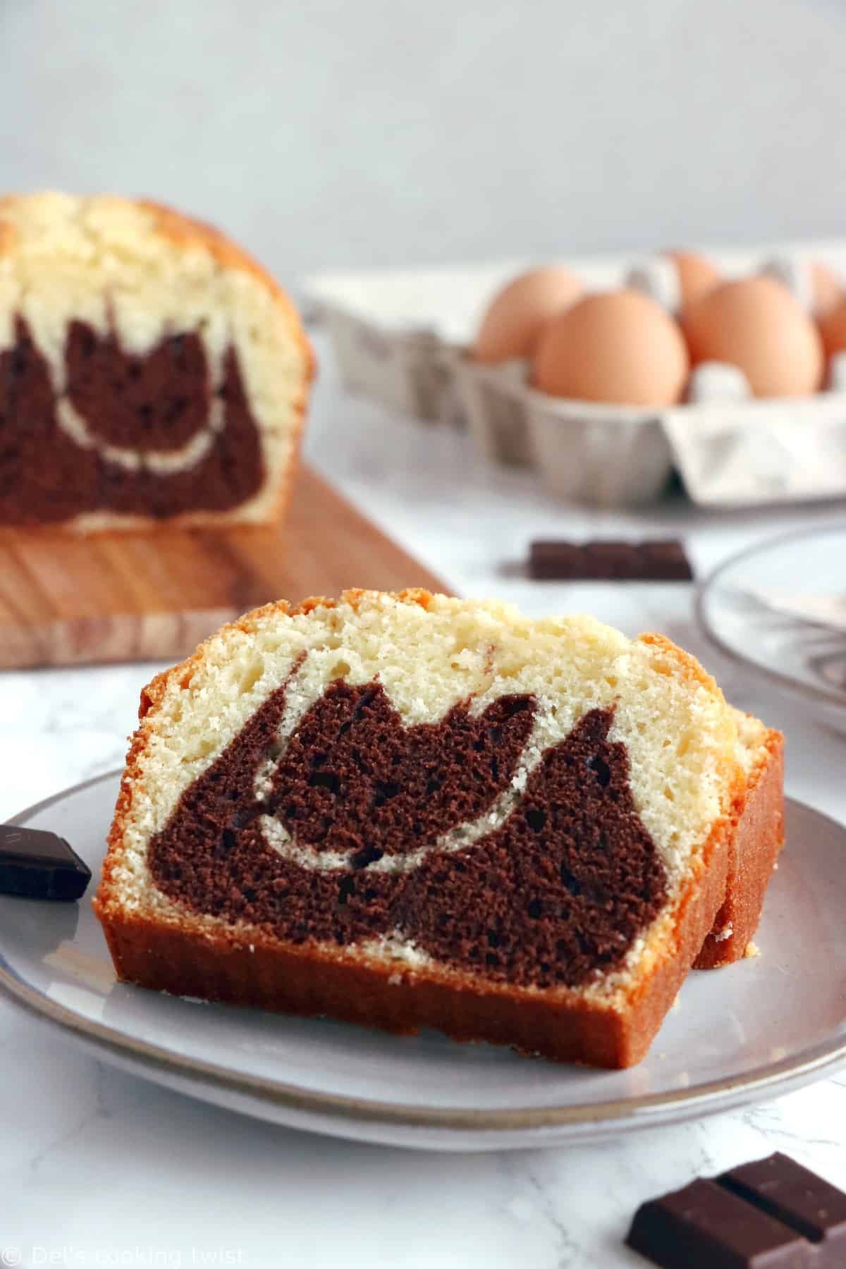 Cake marbr au chocolat et au yaourt