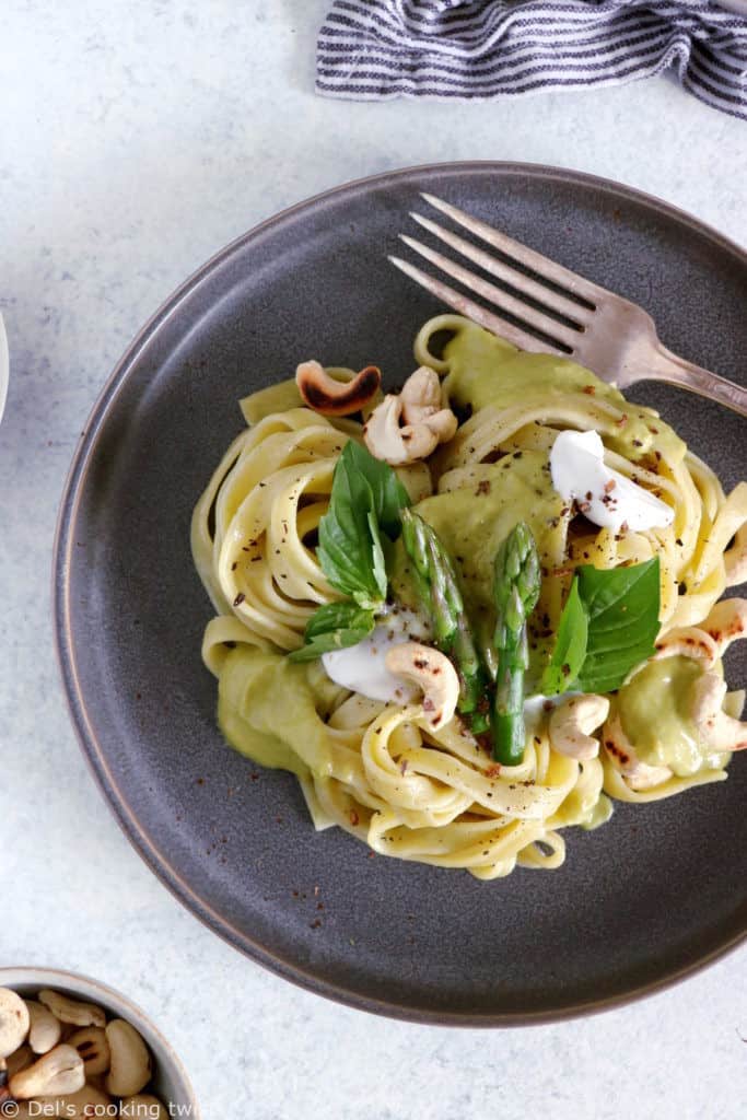 Thai Green Curry Asparagus Pasta - Del's cooking twist