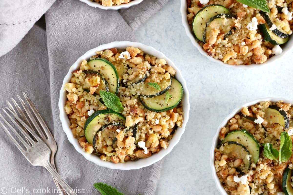 Zucchini Goat Cheese Casserole with Crumble Topping makes a lovely summer dish, bursting with light and refreshing flavors.