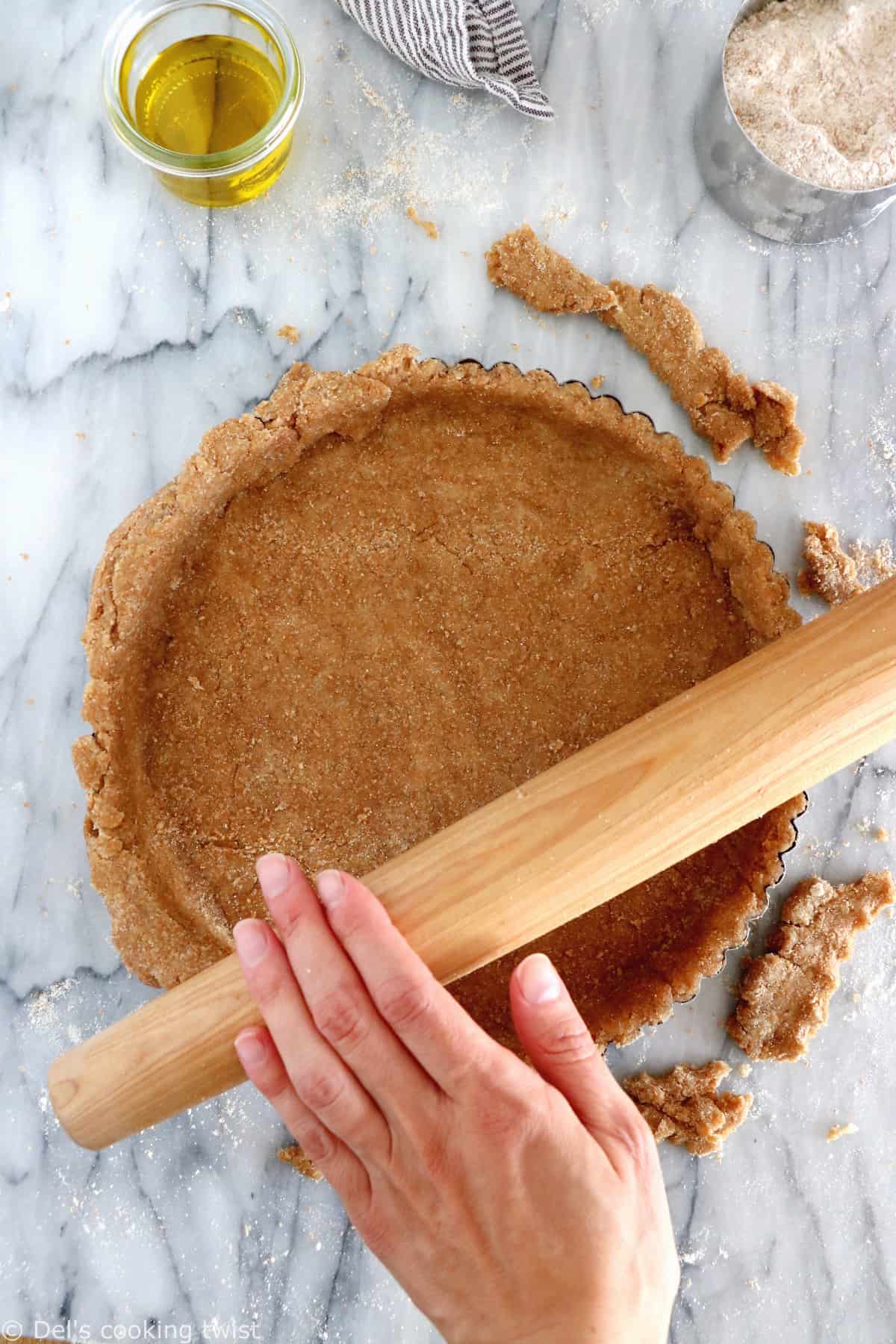 Olive Oil Whole Wheat Pie Crust 6 