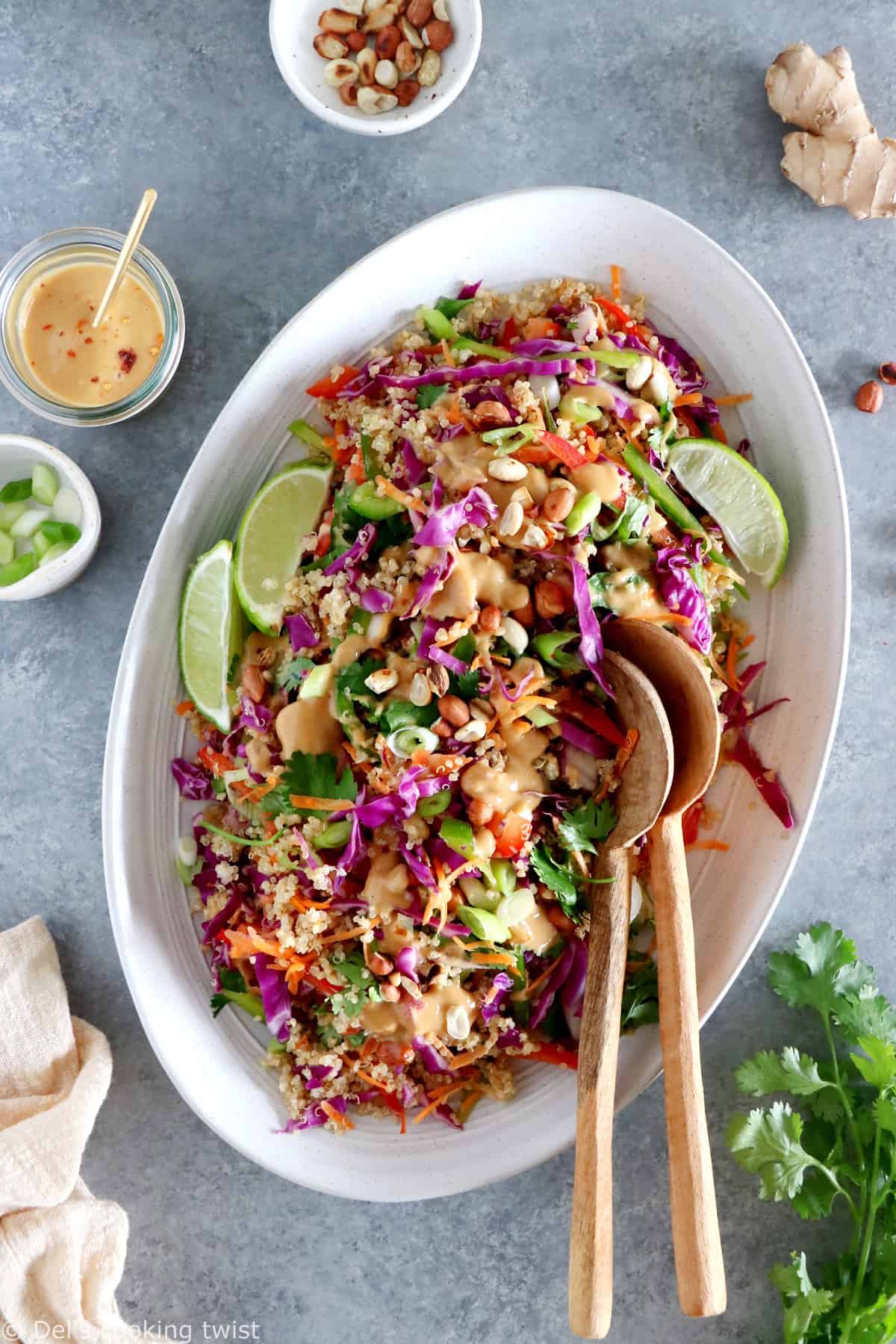 Salade Thai au quinoa (vegan, sans gluten) - Del's cooking twist