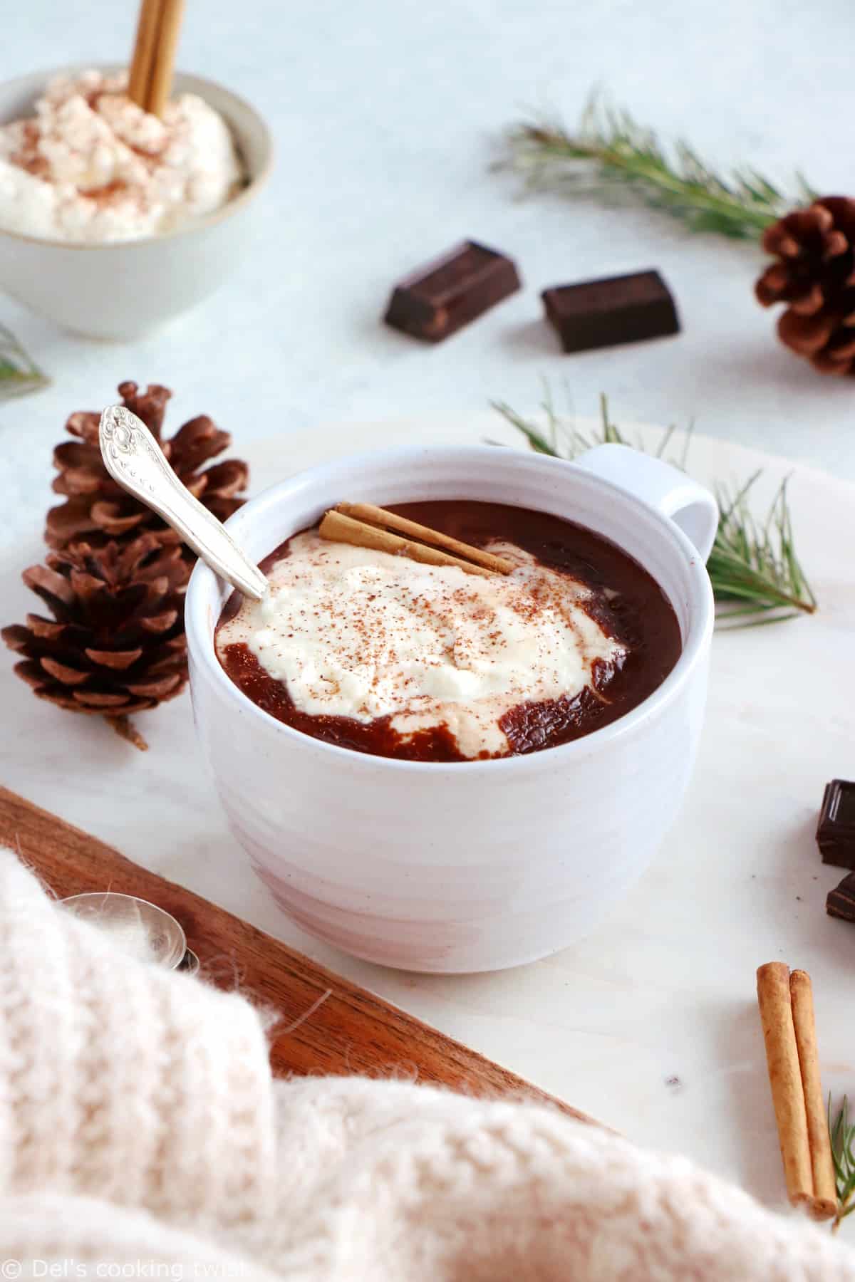 Chocolat chaud délicieusement riche