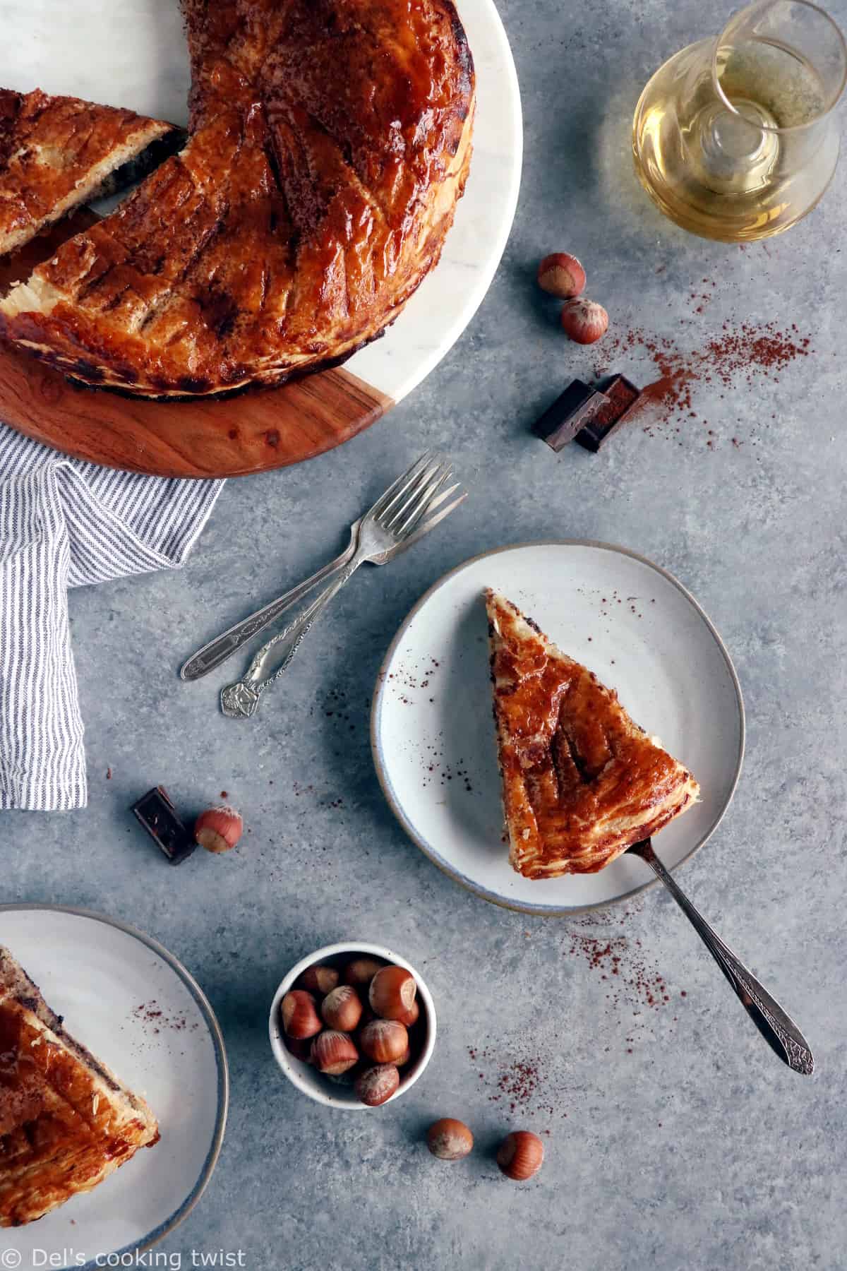 Hazelnut and Chocolate Galette des Rois - Del's cooking twist