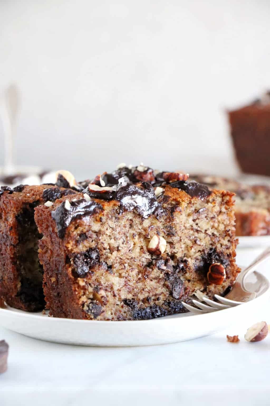 Hazelnut Chocolate Chunk Banana Bread - Del's cooking twist