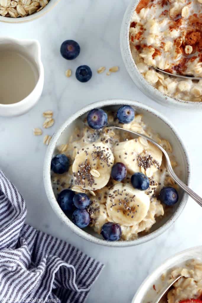 Basic Oatmeal Recipe (+ Healthy Topping Ideas) (+ Healthy Topping Ideas ...