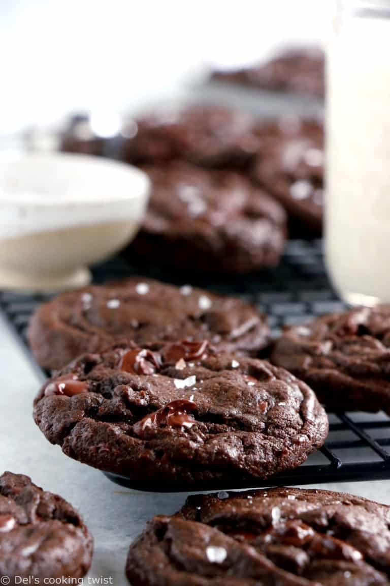 The BEST Chewy Double Chocolate Chip Cookies - Del's cooking twist