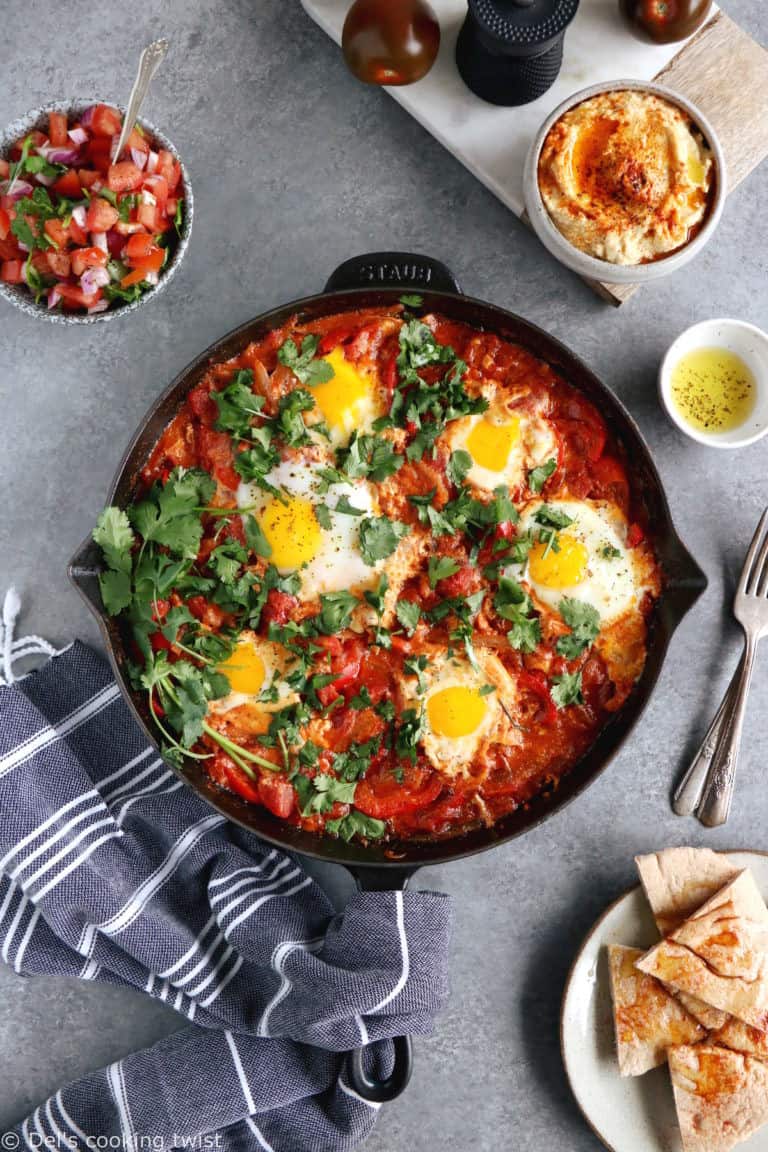 Easy Shakshuka with Feta Cheese - Del's cooking twist