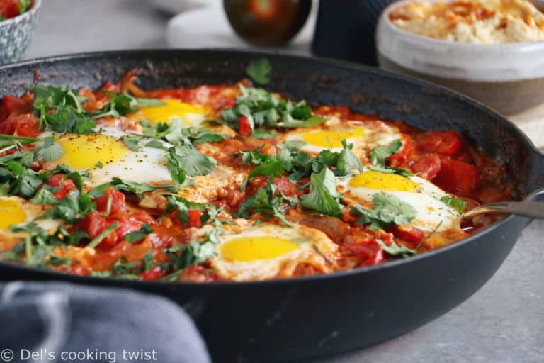 Easy Shakshuka with Feta Cheese - Del's cooking twist