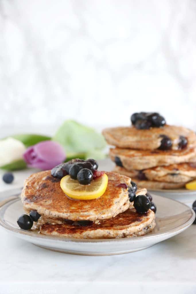 Lemon Poppy Seed Blueberry Pancakes - Del's cooking twist