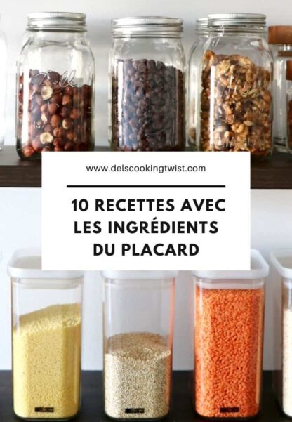 Ces recettes végétariennes faciles sont réalisées avec des ingrédients de base, incontournables et à longue conservation que l'on a tous dans son placard.