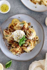 Lemon Butter Pasta With Burrata Cheese - Del's Cooking Twist