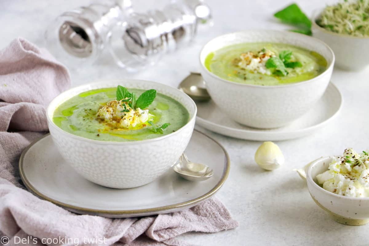 Zucchini Ricotta Soup with Mint - Del's cooking twist