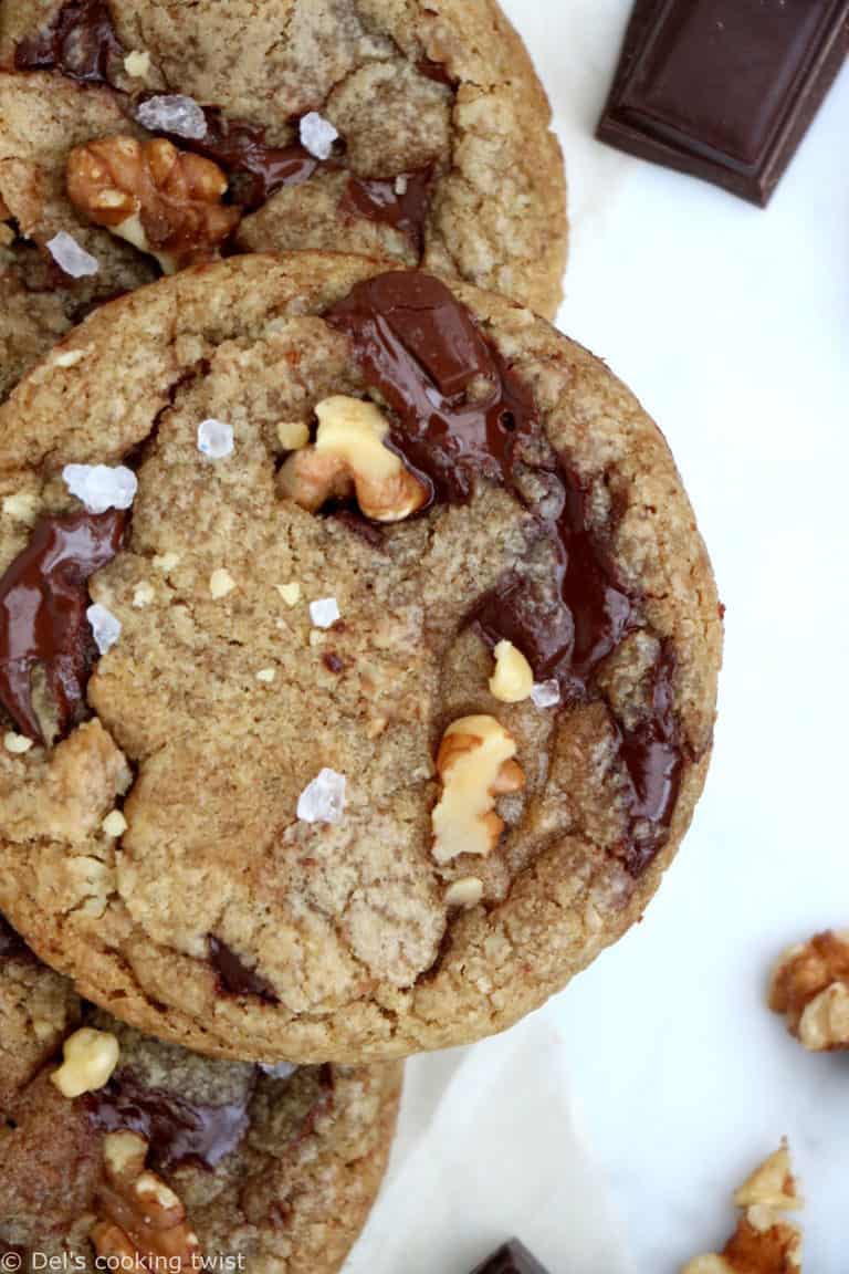 Cookies Aux Noix, Beurre Noisette Et Chocolat - Del's Cooking Twist