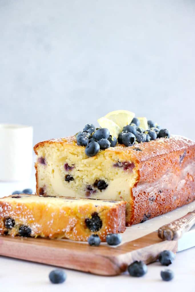 Cream Cheese-Filled Lemon Blueberry Loaf - Del's cooking twist