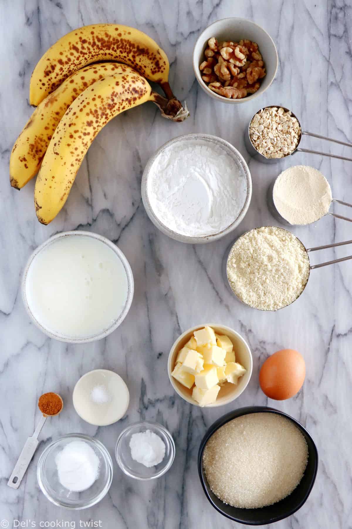 This perfect gluten-free banana bread is prepared with a homemade 3-ingredient gluten-free flour mix. It's moist and flavorful!