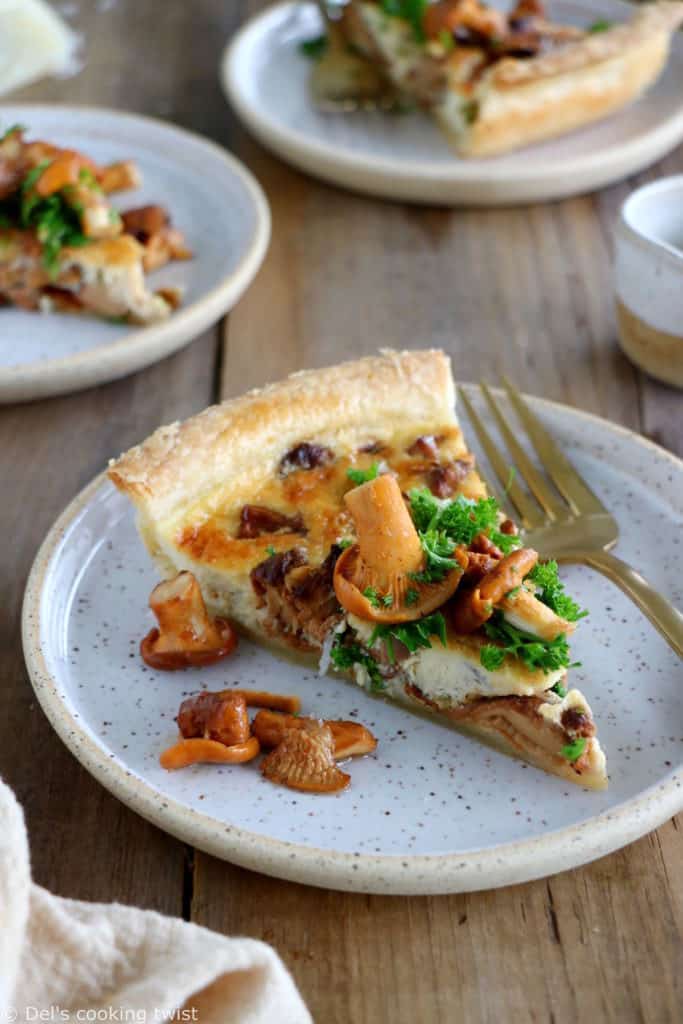 Swedish Chanterelle Mushroom Tart - Del's cooking twist