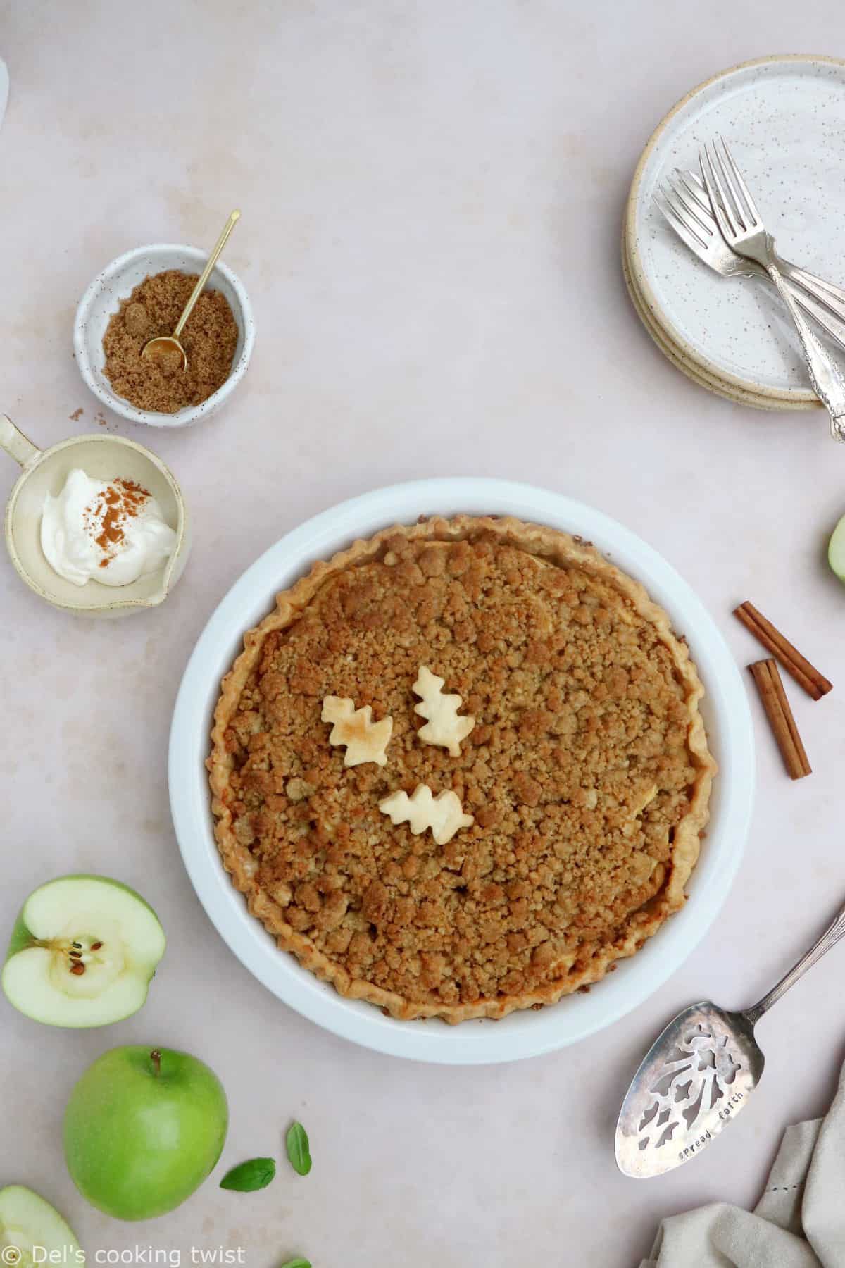 La Dutch apple pie aux épices chai est un dessert ultra gourmand qui reprend le principe de l'apple pie américaine mais qui est encore plus simple à réaliser.