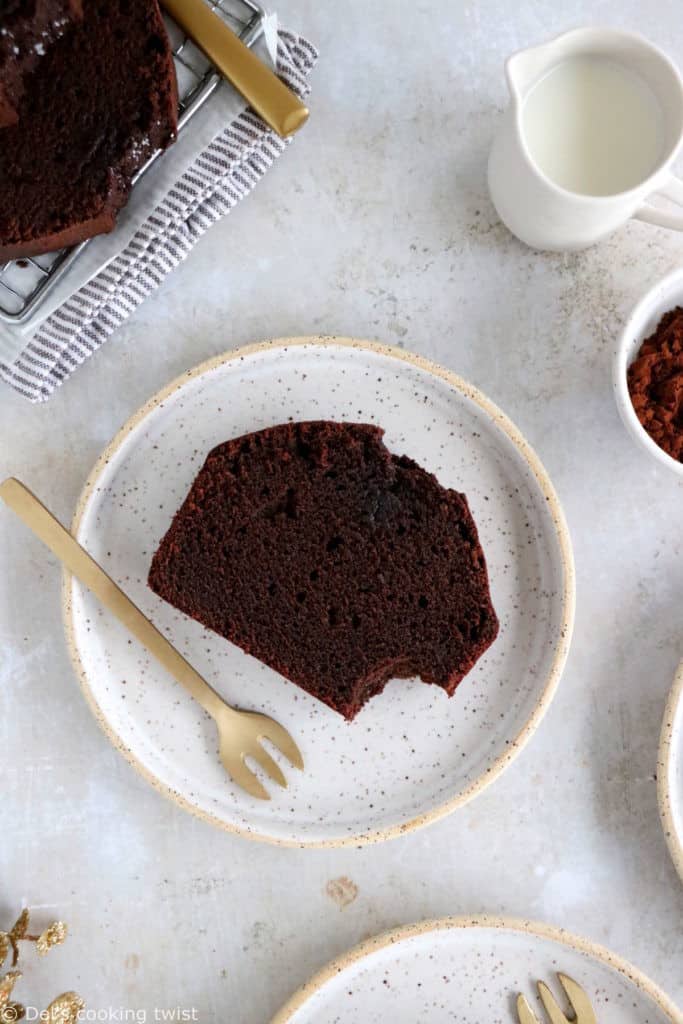 This easy chocolate pound cake recipe is full of rich chocolate flavors, perfectly moist, and simply delicious.