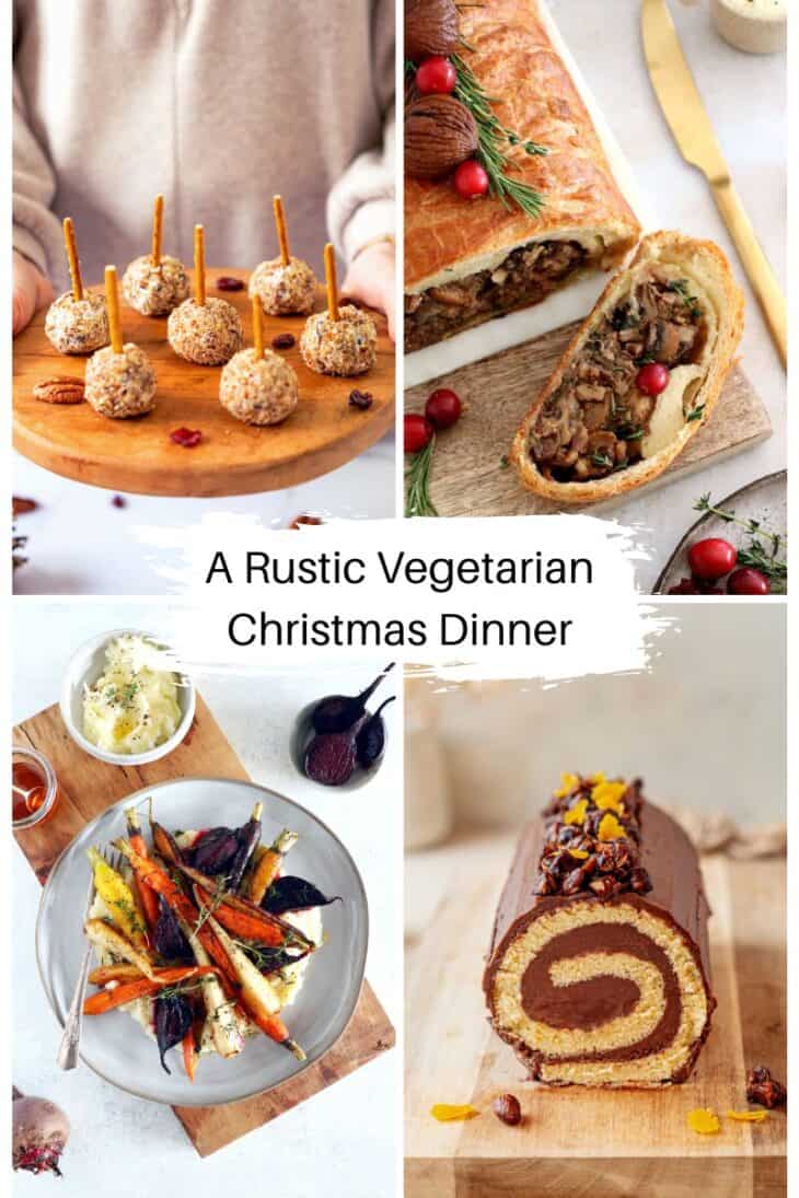 10 meatless Christmas dinner ideas, with various options (meatless, vegetarian, vegan or gluten-free), for small or larger gatherings.