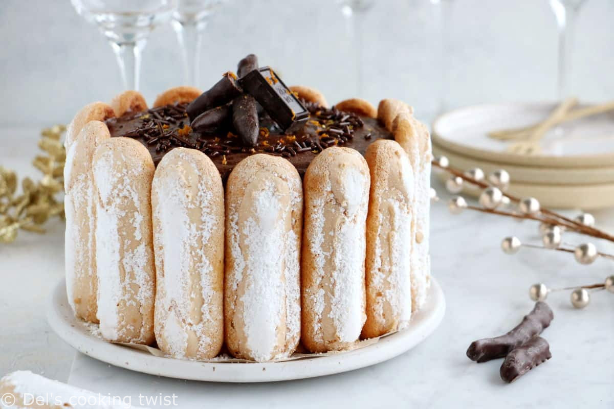 The French chocolate charlotte is an elegant no-bake dessert featuring Ladyfingers and a rich chocolate mousse.