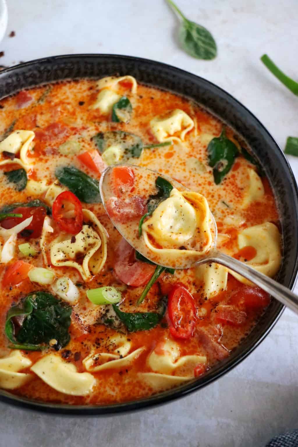 Thai Red Curry Tortellini Soup - Del's cooking twist