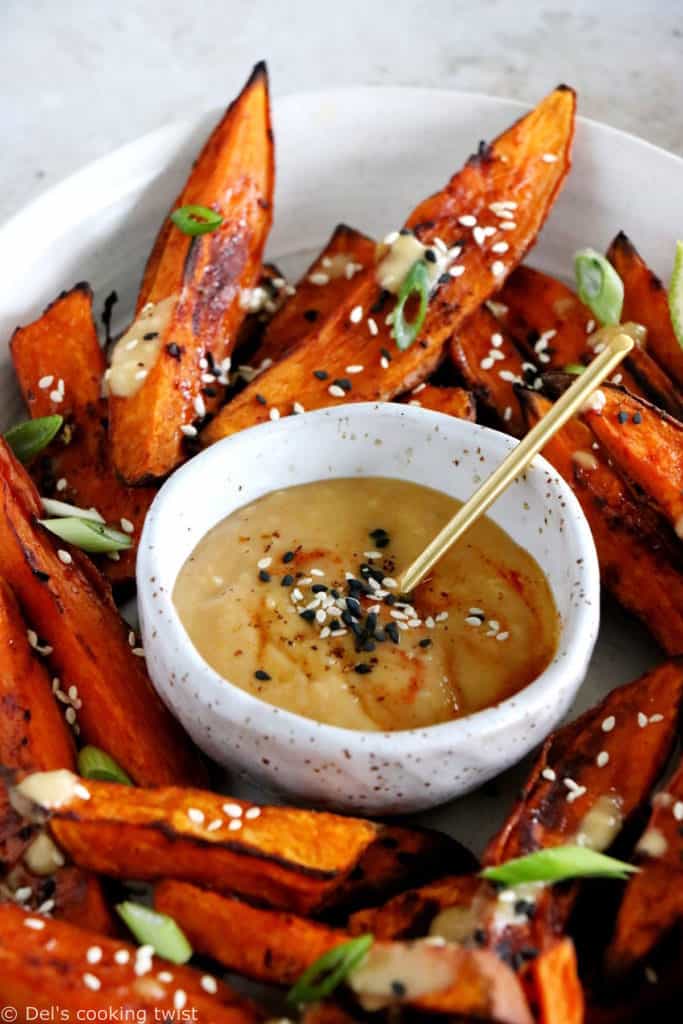 Miso Roasted Sweet Potatoes - Del's cooking twist