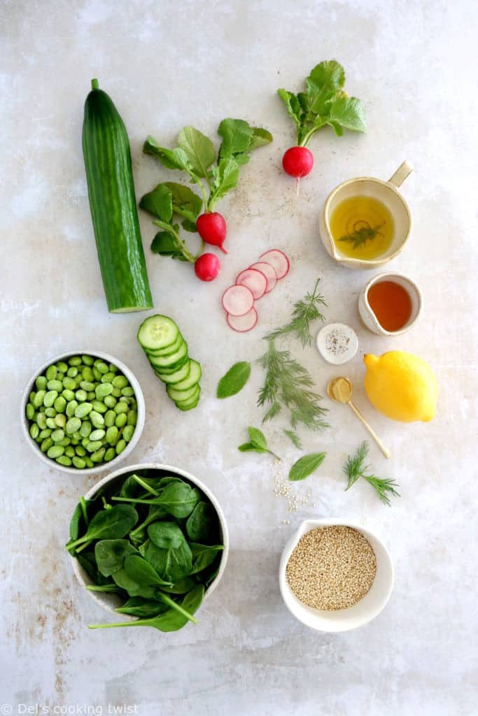 Cucumber Feta Quinoa Salad - Del's cooking twist