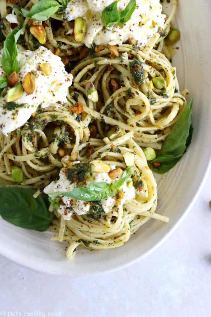 P Tes Au Pesto De Pistaches Et Burrata Del S Cooking Twist