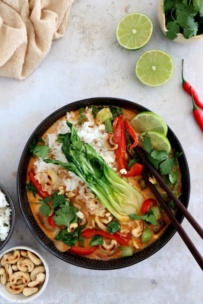 Vegan Thai Red Curry with Bok Choy - Del's cooking twist