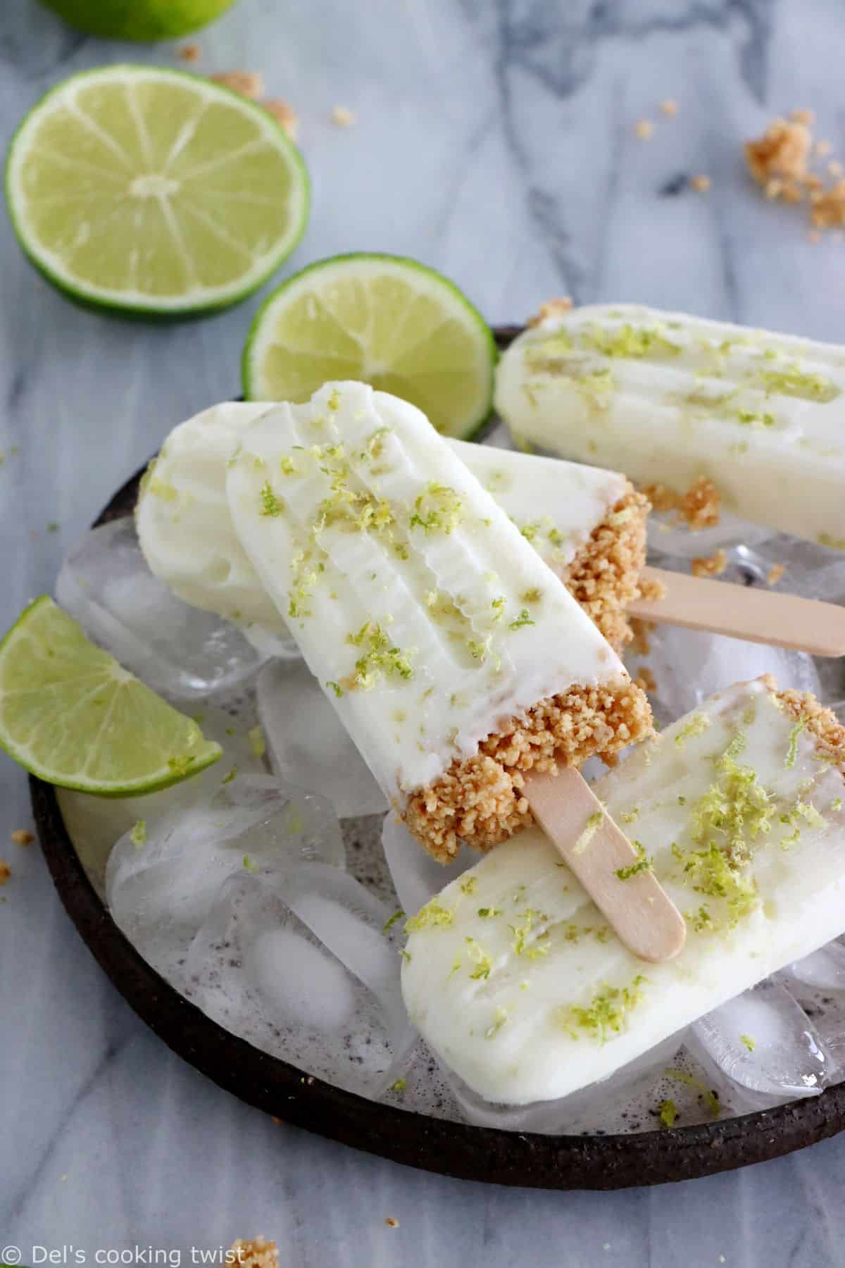 Key Lime Pie Popsicles Del's cooking twist