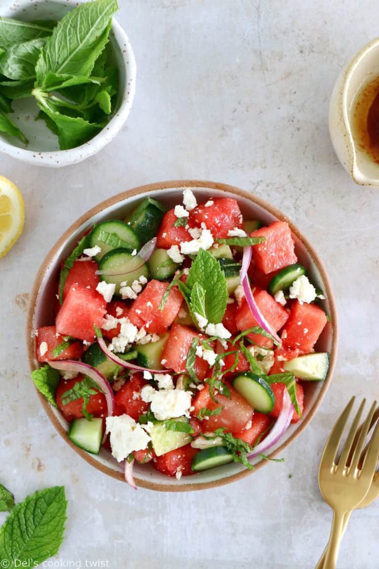 Watermelon Salad With Feta And Mint Dels Cooking Twist 8425