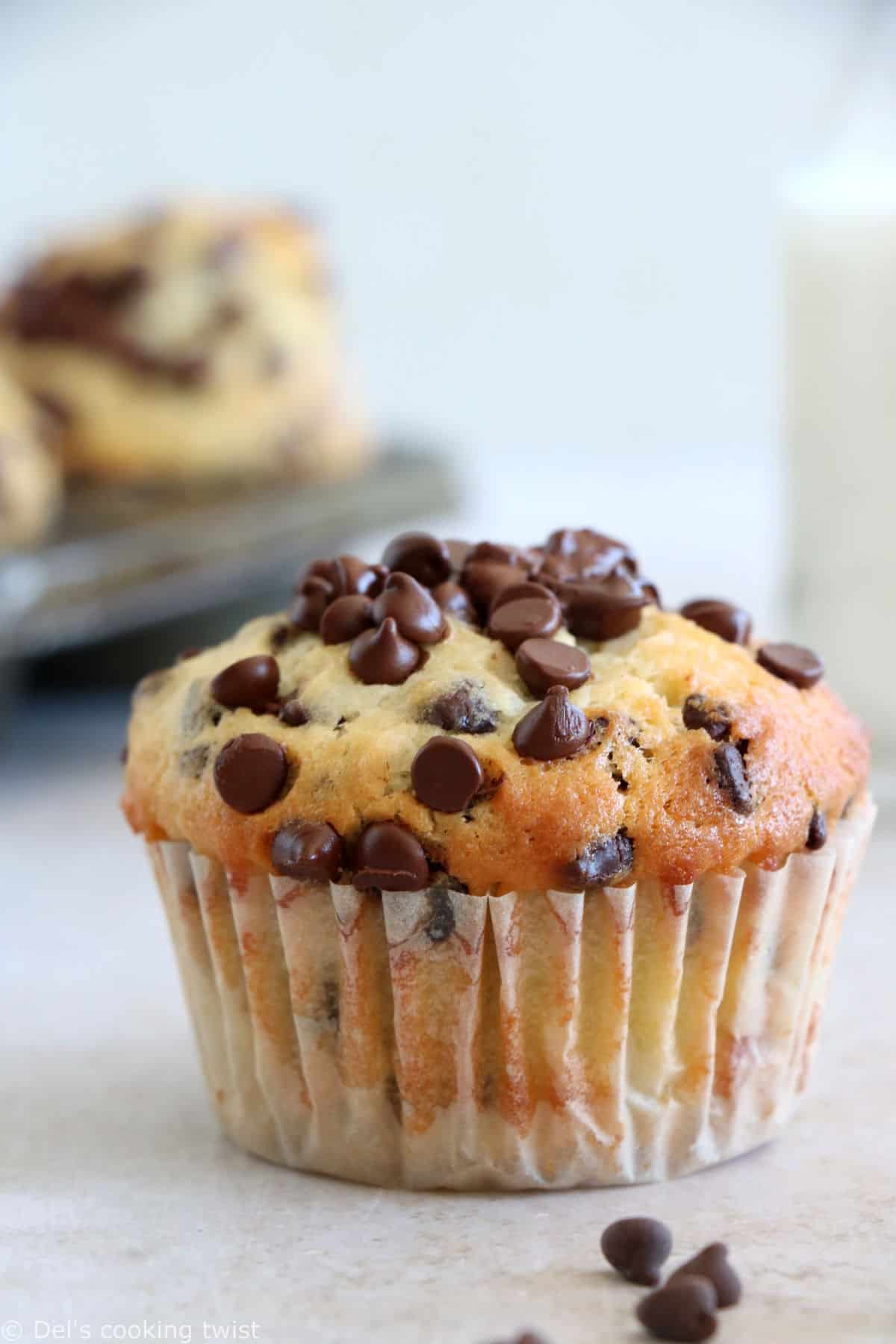 Muffins pépites de chocolat noir