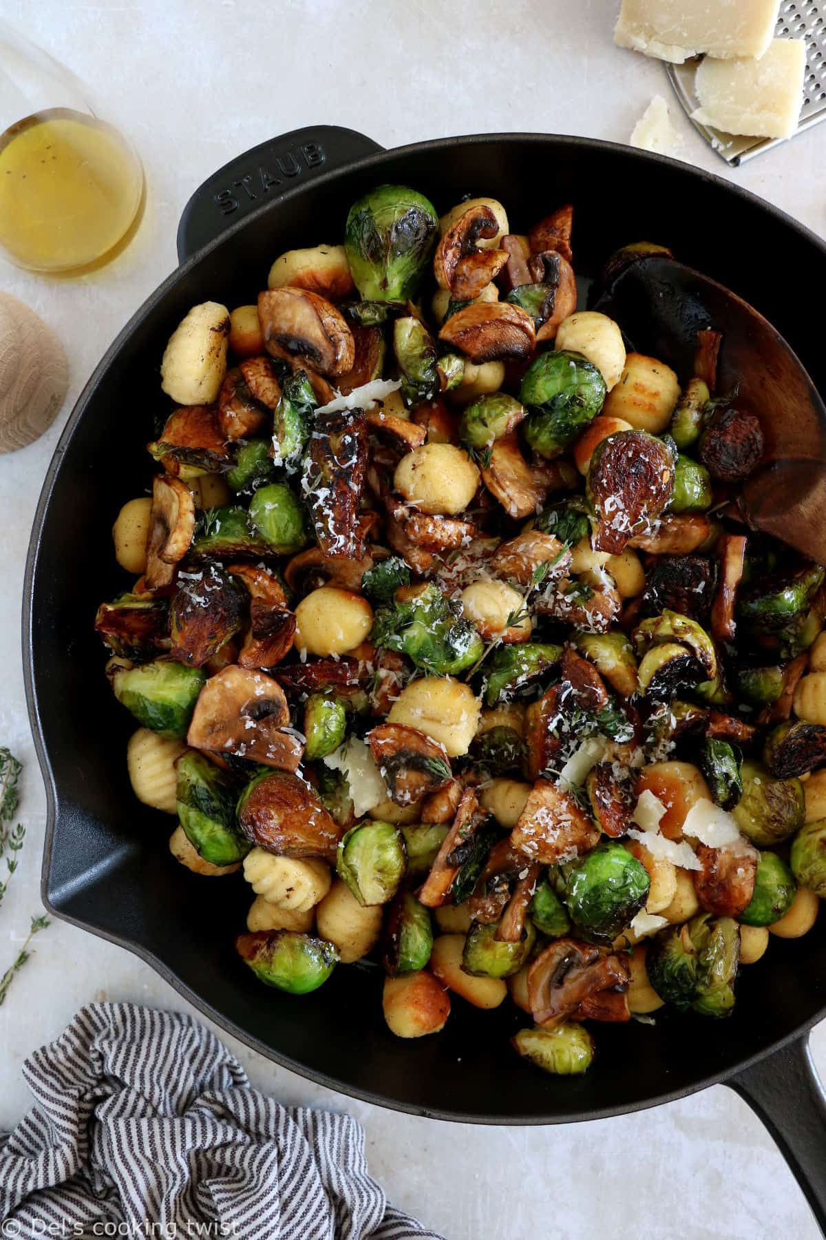 Mushrooms And Brussels Sprouts Gnocchi Del S Cooking Twist