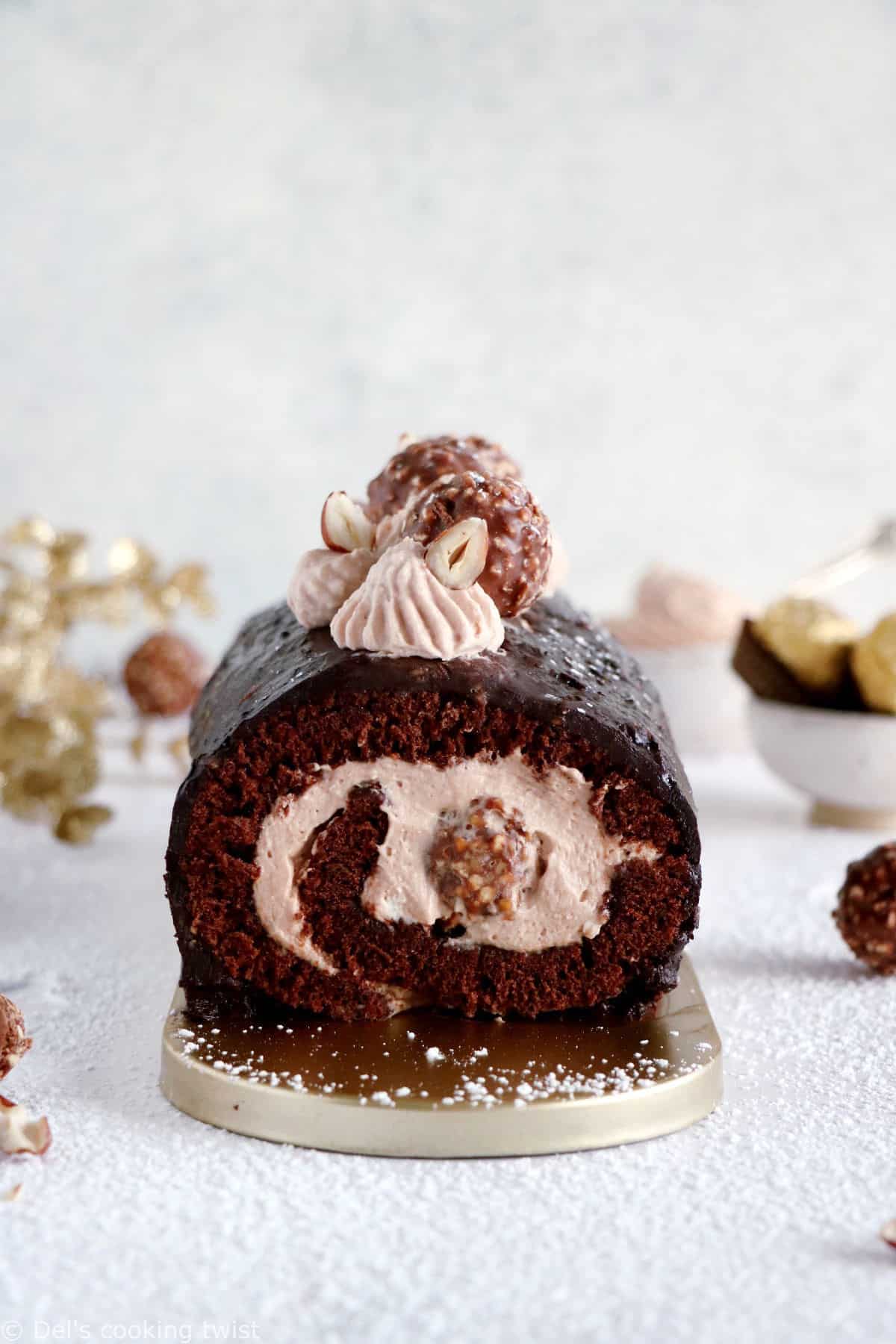 Bûche de Noël façon Ferrero Rocher