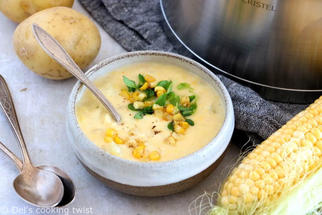 Corn Chowder (Soupe de maïs) - Del&amp;#39;s cooking twist