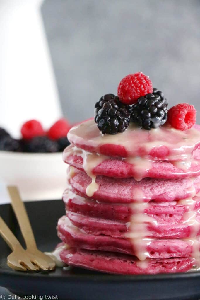 Pink Beet Pancakes - Del's cooking twist